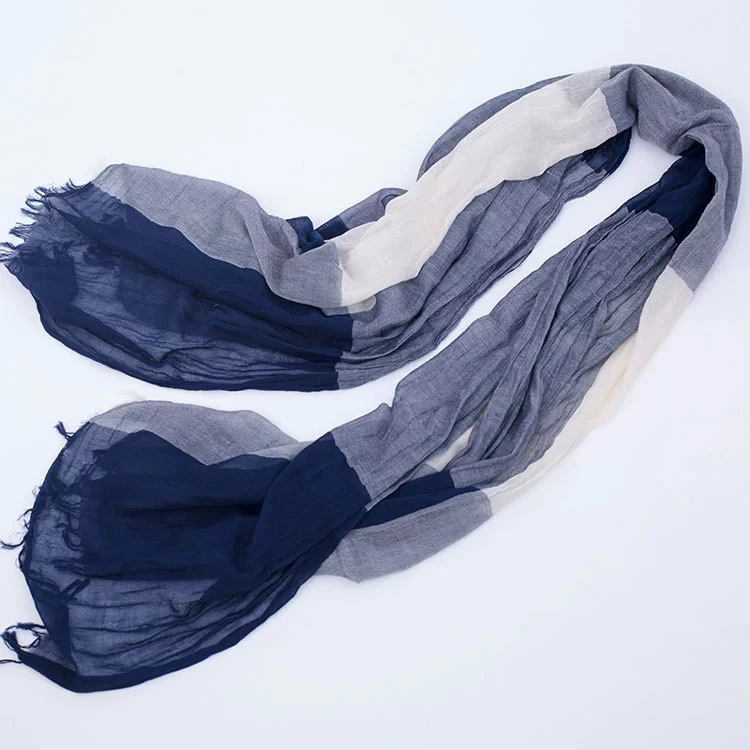 

Men Plaid Scarf Autumn & Winter Cotton Minimalist Premium Aesthetic Literary Style Unisex Scarves and Shawls Men's Accessories