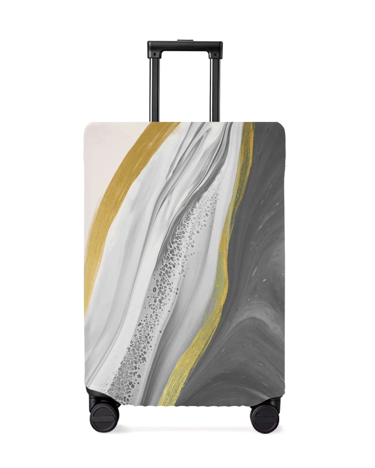 

Grey Gradient Texture Marble Pattern Luggage Protective Cover Travel Accessories Suitcase Elastic Dust Case Protect Sleeve