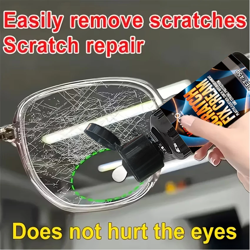 Professional Lens Scratch Remover, Optical Glasses & Phone Screen Polish Cream, Anti-Scratch Repair Paste for Sunglasses, Watch