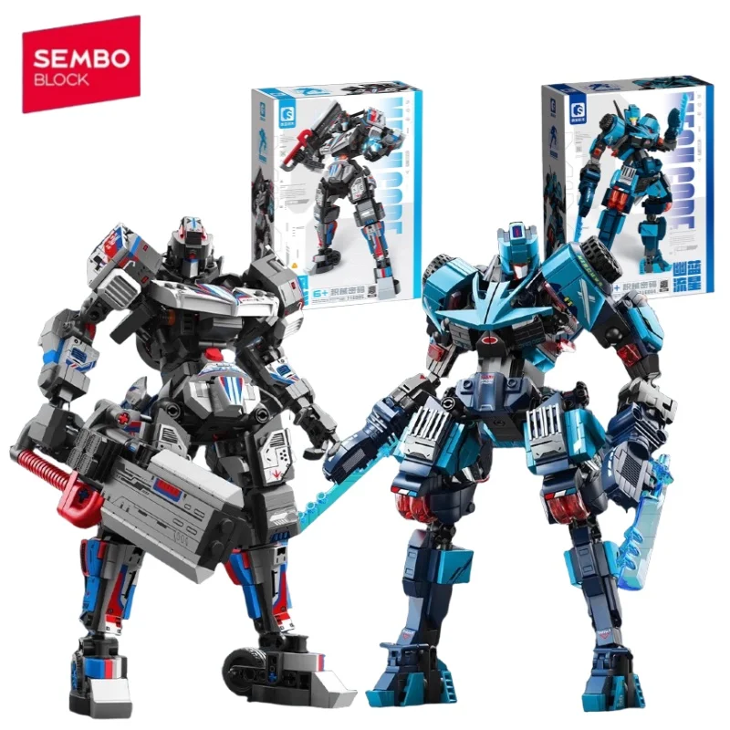 

SEMBO Supercar Mecha Model Assembly Building Blocks Toy Action Mecha Figure Building Blocks Decoration Collection Toys Gifts