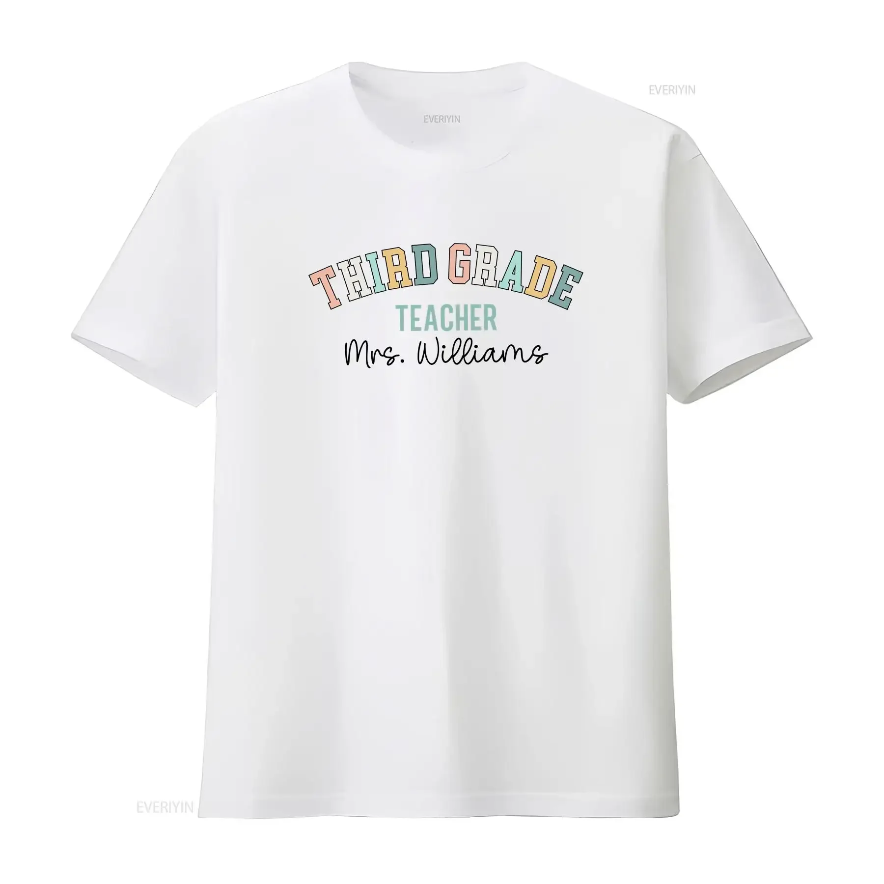 Third Grade Teacher T Shirt with name 3rd Teaching Elementary School vintage Washed Stylish designer clothes Stretched