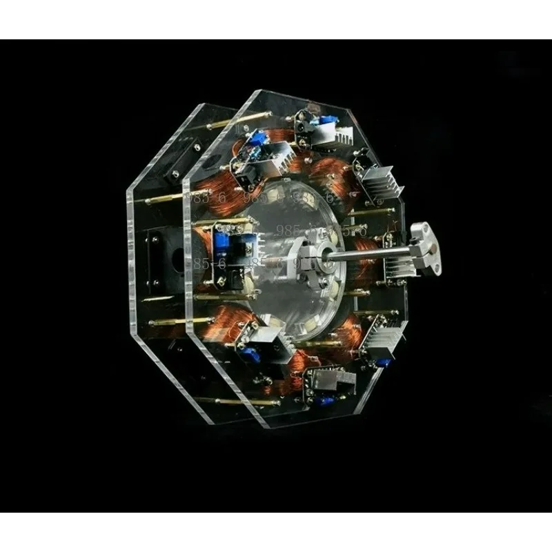 High Power Brushless Disc Drive Unit, 8 Stage Bedini Motor Physics Experiment Teaching Model Kit for STEM Education