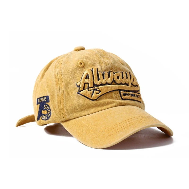 400A Streetwear Cotton Sports Hat Vintage Embroidery Unisex Adjustable Closure Lightweight Daily Wear