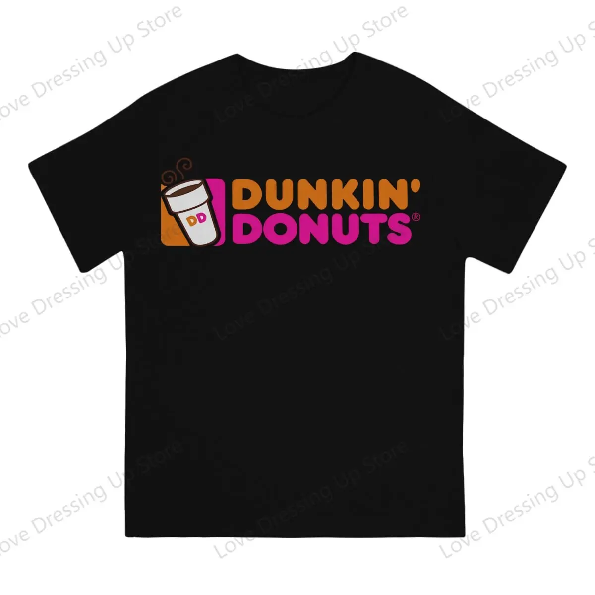 dunkin' donuts Large printed cotton men's Tshirt Short Sleeve Tshirts Dunkin Deeznuts Funny Tops