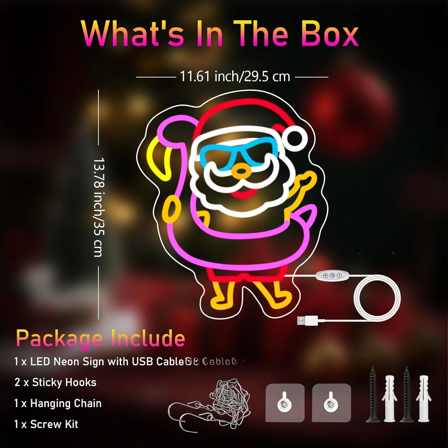 فلامنغو سانتا كلوز ضوء النيون تسجيل USB عكس الضوء LED النيون تسجيل لغرفة النوم غرف معيشة نادي بار رجل الكهف هدايا الحفلات جدار ديكور