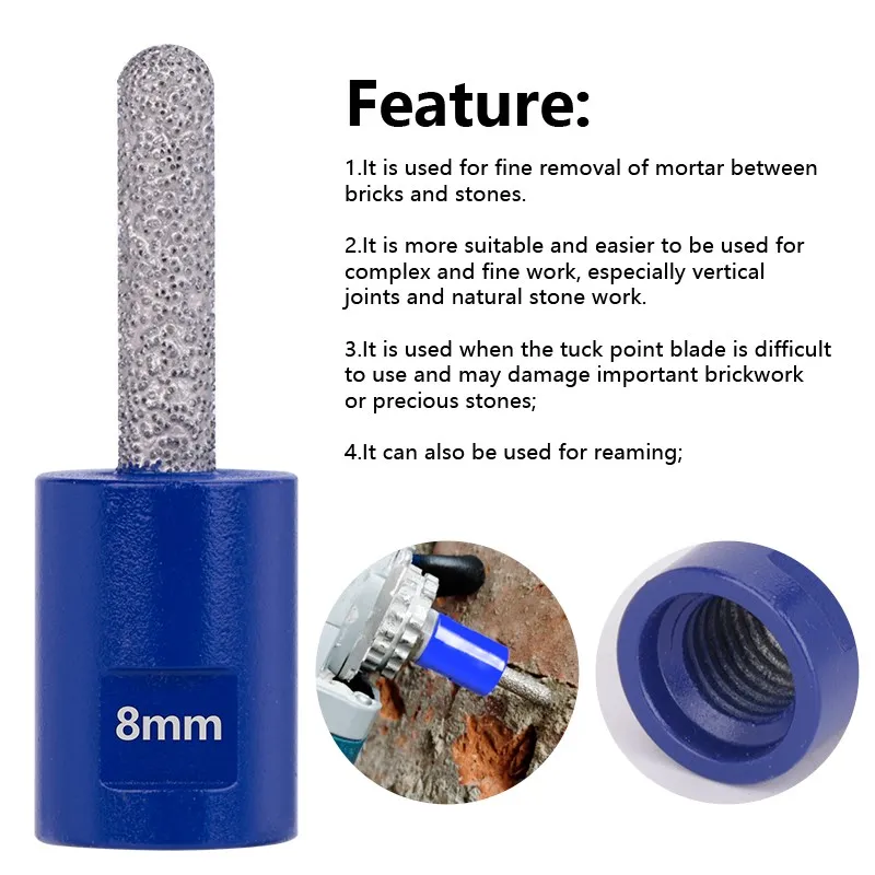 XCAN M14 Diamond Milling Bit 4/6/8mm Milling Tile Cutter Marble Concrete Hole Saw Masonry Drilling Crowns Construction Tools