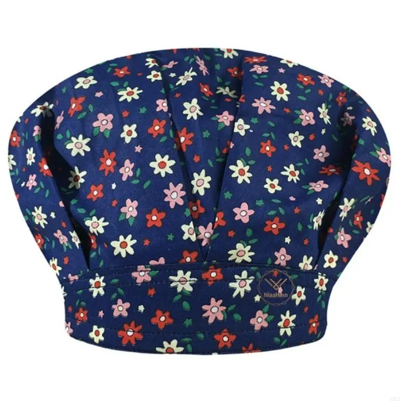 4 قطع غطاء فرك العمل قابل للتعديل مع العصابة أنماط الكرتون المطبوعة معاطف للأطباء والممرضات طبيب الأسنان الغبار منتفخ مطاطا #2