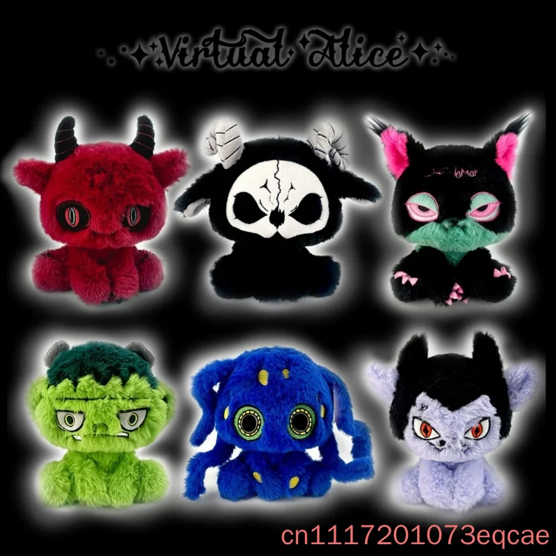 Alice Dark Gothic Subculture Plush Doll Sweet & Cool Neutral Reaper Devil Style Gothic Room Decor Toy Halloween Surprise Gifts