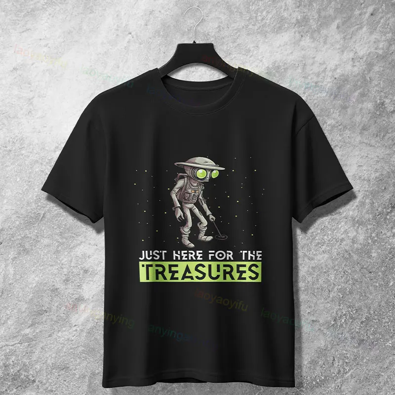 تي شيرت برسومات مضحكة للكشف عن المعادن مع "أنا في علاقة مع كشف المعادن" تي شيرت كاجوال بأكمام قصيرة من القطن 100% #4