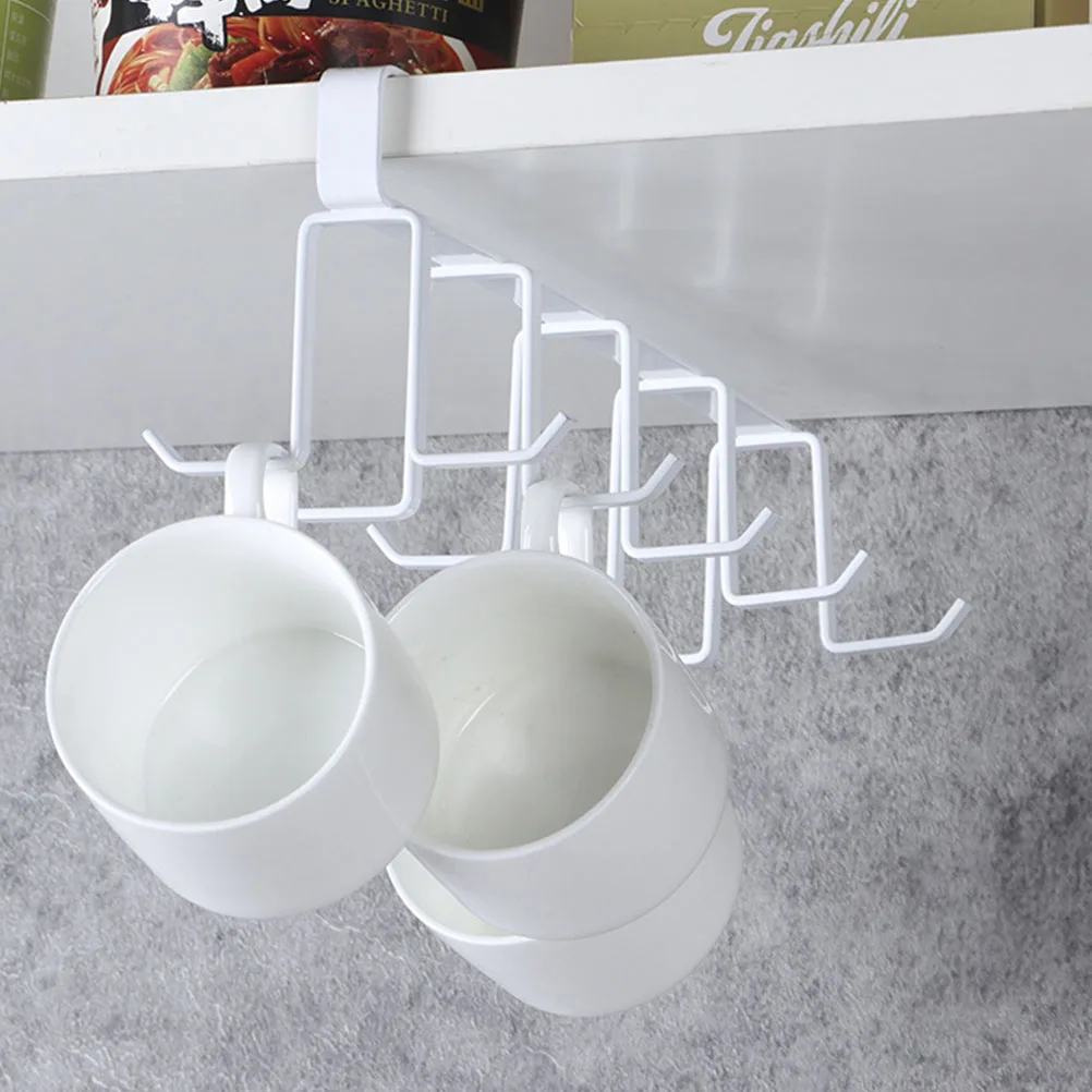 

Multifunctional Glass Cup Hanger Rack Kitchen Storage Shelf Hotel Party ganizer Large White Iron Design Space Saving Portable
