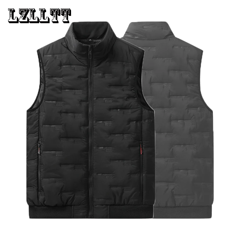 

Мужской зимний утепленный жилет без рукавов, повседневная осенняя верхняя одежда, модный жилет-безрукавка для мужчин