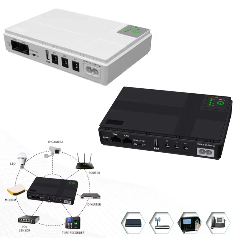 

EU 36W DC UPS DC1036P 5V 9V 12V 24V Portable Power Supply for Router,Mobile Devices,POE LAN,10400mAh,DC Emergency