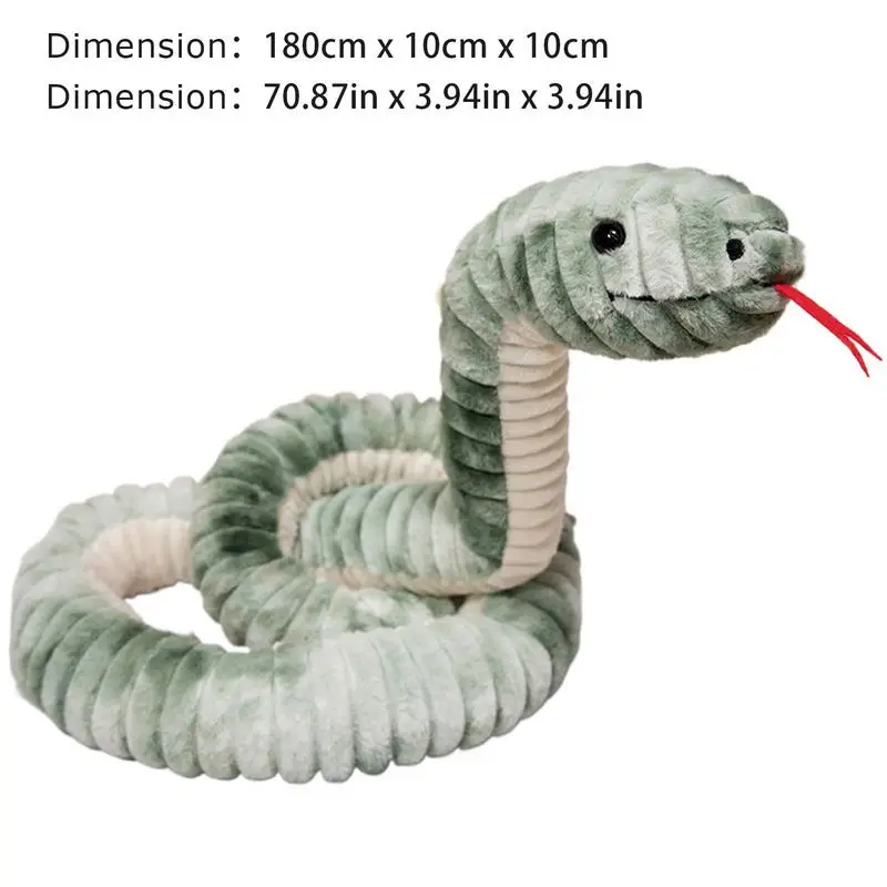 Grande serpente peluche simulazione giocattolo gigante serpente corpo lungo delicato sulla pelle che abbraccia animale peluche scherzo oggetti di scena per la decorazione domestica