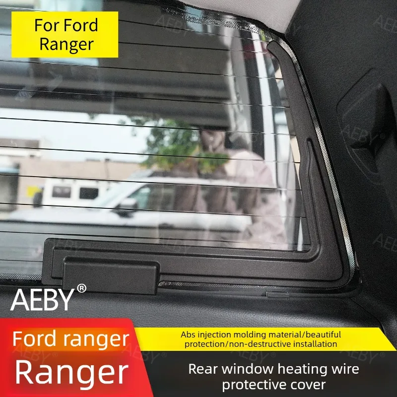 For Ford Ranger 2022-2026 Rear window defroster cover ABS damage prevention,Rear window heating wire protective cover,tailgate