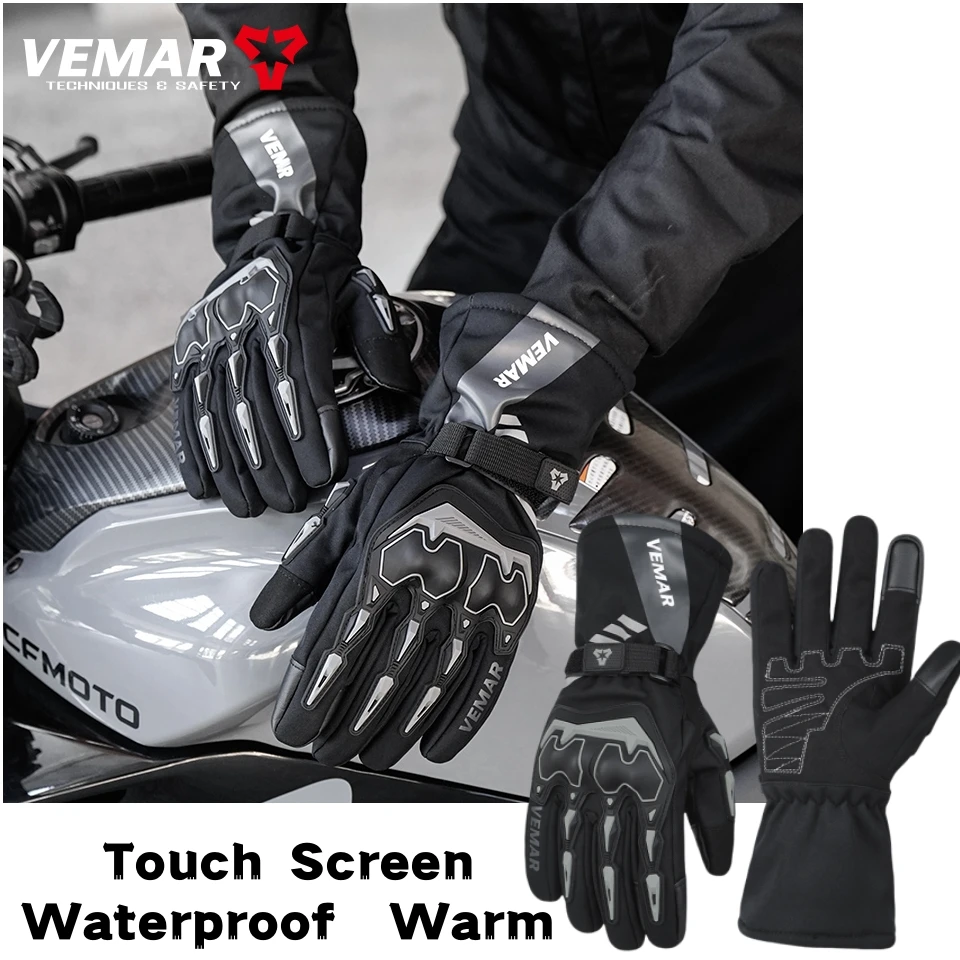 

Waterproof Winter Motorcycle Gloves for Men Woman Thermal Insulated Riding Gloves Touchscreen Windproof Cold Moto Gloves