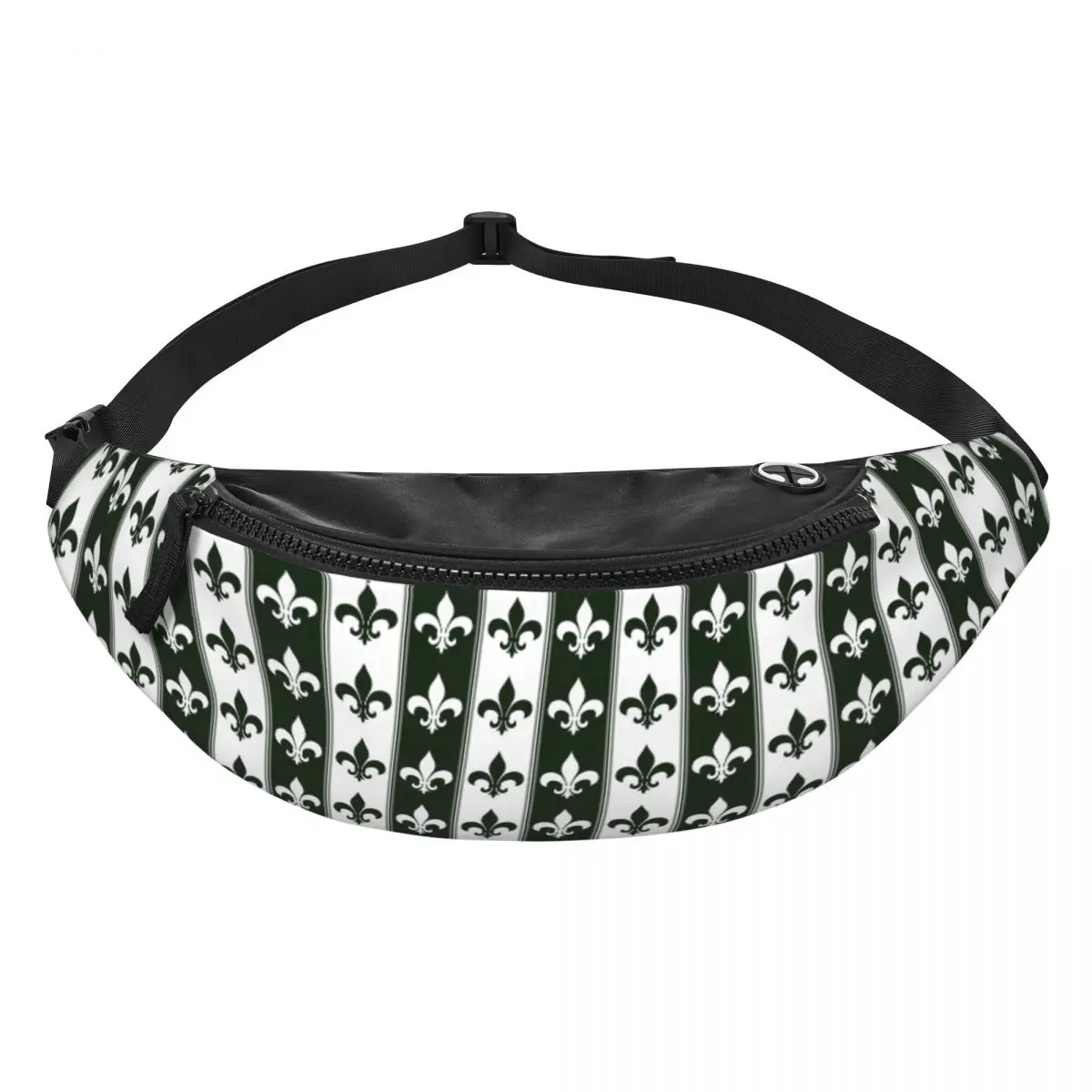 Custom Lily Flower Fleur De Lis Fanny Pack Men Women Crossbody Waist Bag for Running Phone Money Pouch
