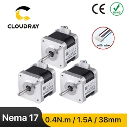 Cloudray Nema 17 silnik krokowy 38mm 40Ncm 1.5A 2 fazowy silnik krokowy dla CNC 3D drukarki maszyna grawerująca