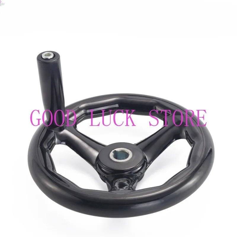 Grinding Machine Hand Wheel Three Bakelite Handle Milling Machine Edge Black Round Wheel Turning Wheel Handle