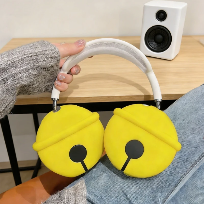 

Suitable for AirPods Max Protective Case Creative Headset Cover Custom Silicone Material Cartoon Bell AirPods Max Soft Shell