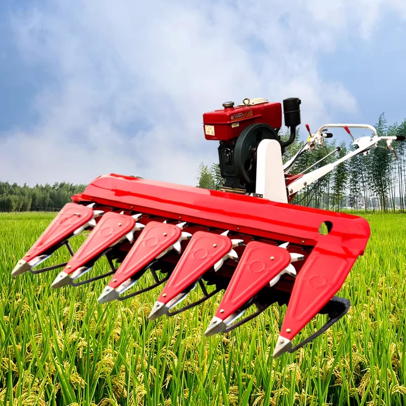 Compact Crop Harvester Hand-Pushed Multi-Functional Agricultural Self-Propelled Rice, Alfalfa, Wheat, and Forage Gra(Customized)
