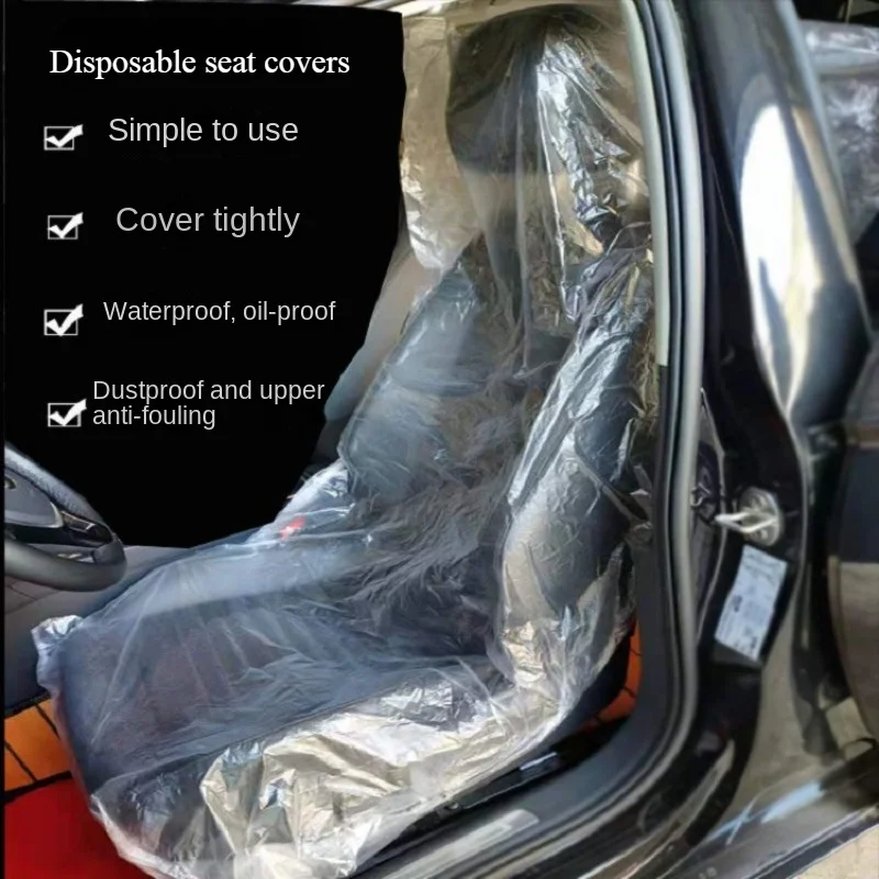 50Pcs Disposable Car Seat Covers Protective Cover for Beauty Repair Waterproof Care Cleaning Beauty Car Seat Protector Universal