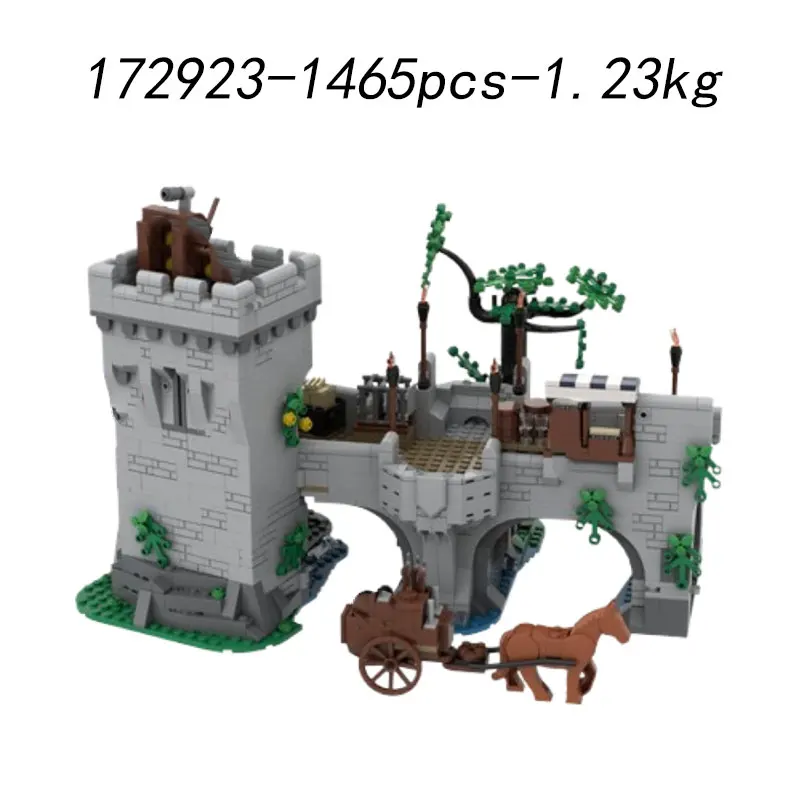 معالجة التخليص تجميع الجسيمات الصغيرة اللبنات MOC-213746 2260 قطعة بناء القلعة في القرون الوسطى الحصان لعبة مجسمة هدية #4