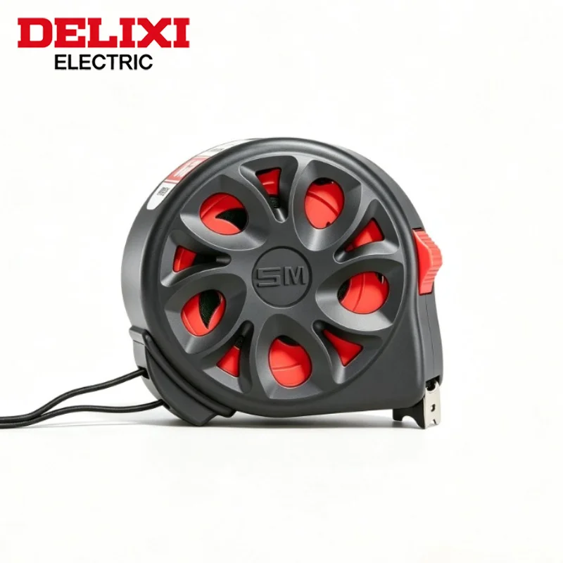 DELIXI Fluorescent Measuring Tape Hollow Portable 19mm Wide Blade for Construction Home Measurement Hand Tool