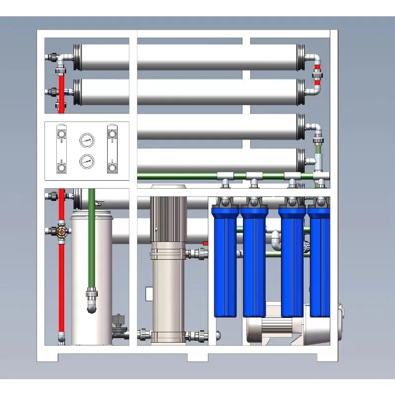 1.5TPH Purified Water Machine 1500L/H RO System Reverse Osmosis Filtration Plant For Bottled Water Production