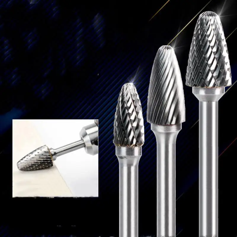 

New Tungsten Carbide Milling Cutter Rotary Tool Burr Double Diamond Cut Rotary Tools Electric Grinding