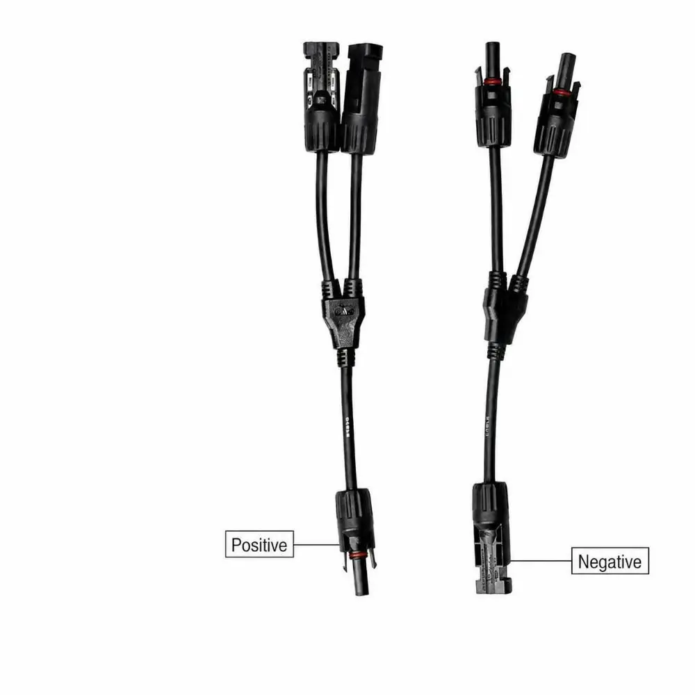 1000V/30A Solar Panel Connectors Flame Retardant Durable Y Branch Solar Connectors IP67 Waterproof Photovoltaic Cable Connectors