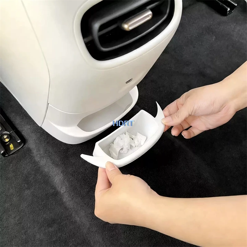 For GWM Ora 5 2026 + Car Style Rear Armrest Slot Groove Mat Storage Box Refrigerator Water Cup Air Conditioning Organizer Cover