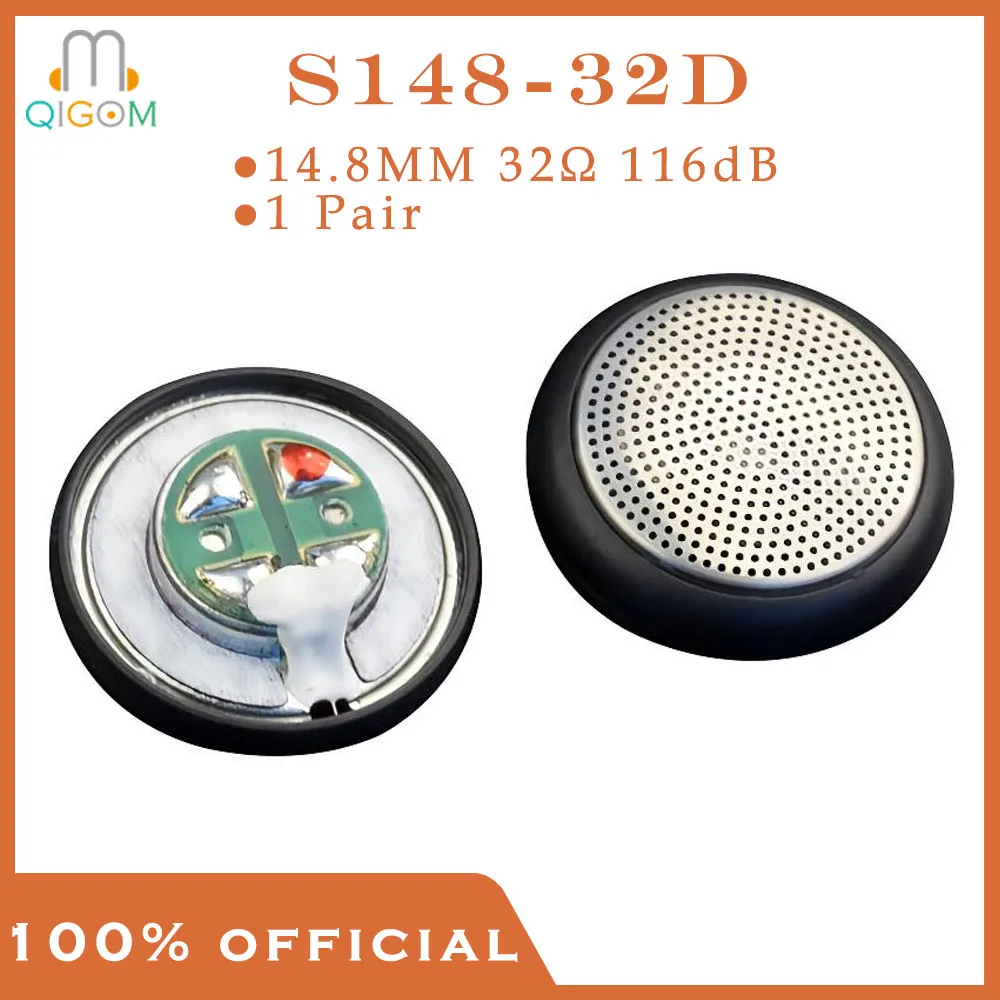 unidade-de-driver-de-fone-de-ouvido-baixo-qigom-s148-32d-1-par-cabeca-plana-hifi-148-mm-32Ω-116db-alto-falante-de-substituicao-de-fone-de-ouvido-diy