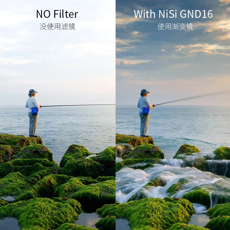 NiSi GND filter 77mm 67mm 49 52 55 58 62 72/82 gnd mirror reverse gradient gray filter circular camera filter