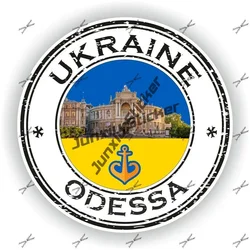 Ukraine Odessa Seal Sticker Round Sticker Coat of Arms of Ukraine Flag Map Decal Decoration for Car Bumper Bodywork SUV Phone