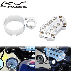 Motorcycle Chrome Instrument Speedometer Bracket Case Housing Side Mount Relocation Cover For Harley Sportster 883 XL 1995-2021