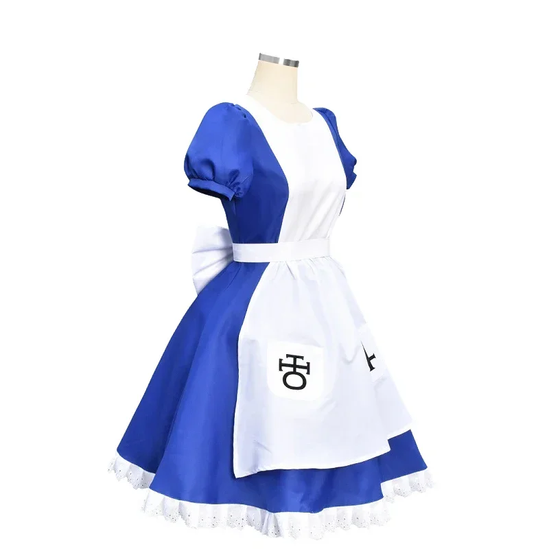 Game Alice Madness Returns Cosplay Costume Halloween Maid Dresses Apron Dress And Socks Women Anime Girl Carnival Party Dres MN9