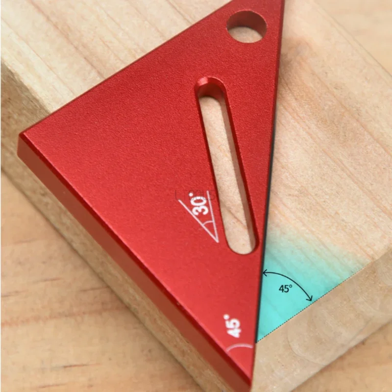 Right Angle Ruler Aluminum Alloy Mini Pocket Square DIY Woodworking Triangle Ruler Height Measuring Gauging Woodworking Tool