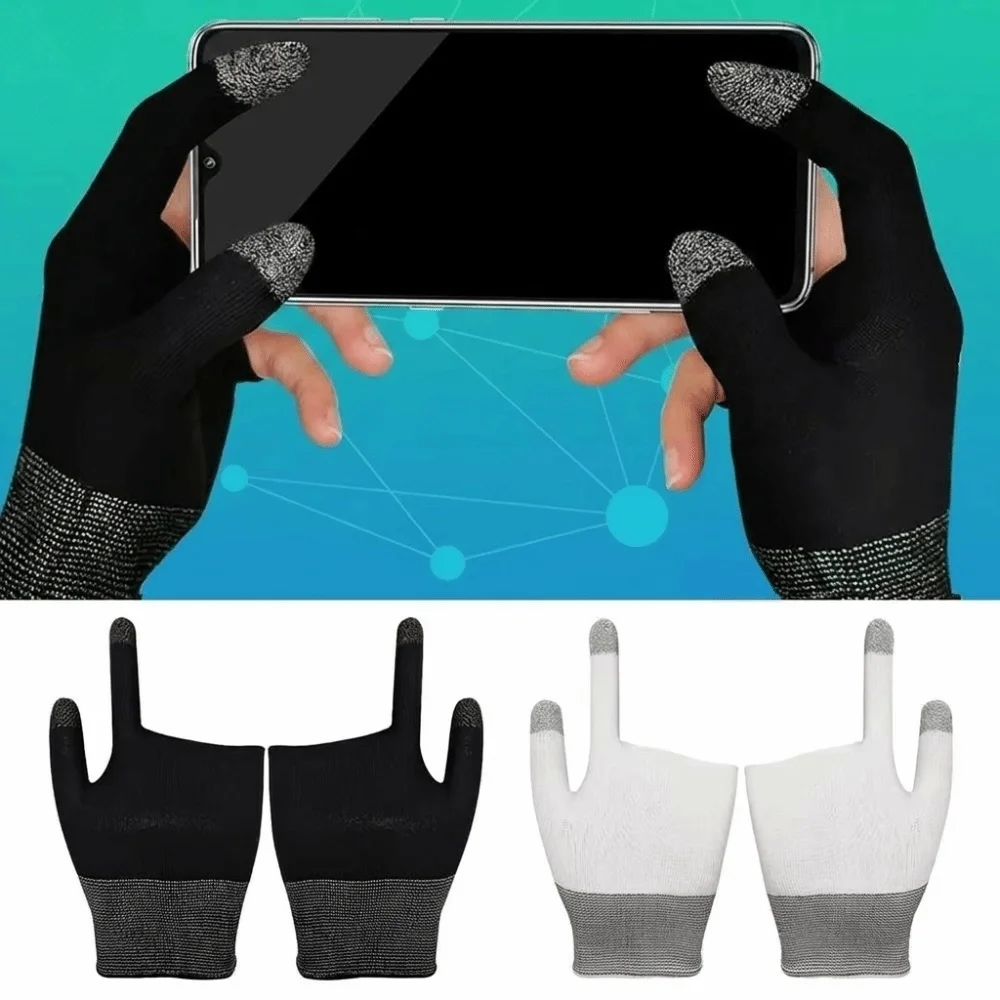 

Hand Cover Gaming Finger Cover Breathable Sweatproof Gamer Fingertips Sleeve Solid Color Touch Screen Finger Cots Cover Women