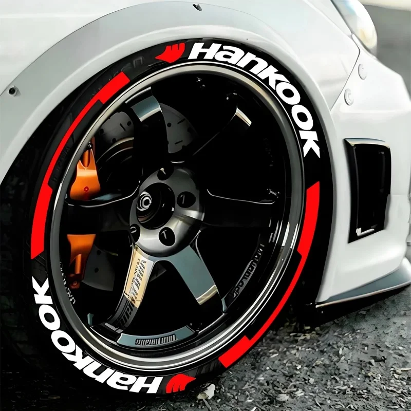 4x Tire Letter Stickers 3D Waterproof Brand Racing Wheel Stickers Decorative Personalized Car Styling Wheel Label for Motorcycle