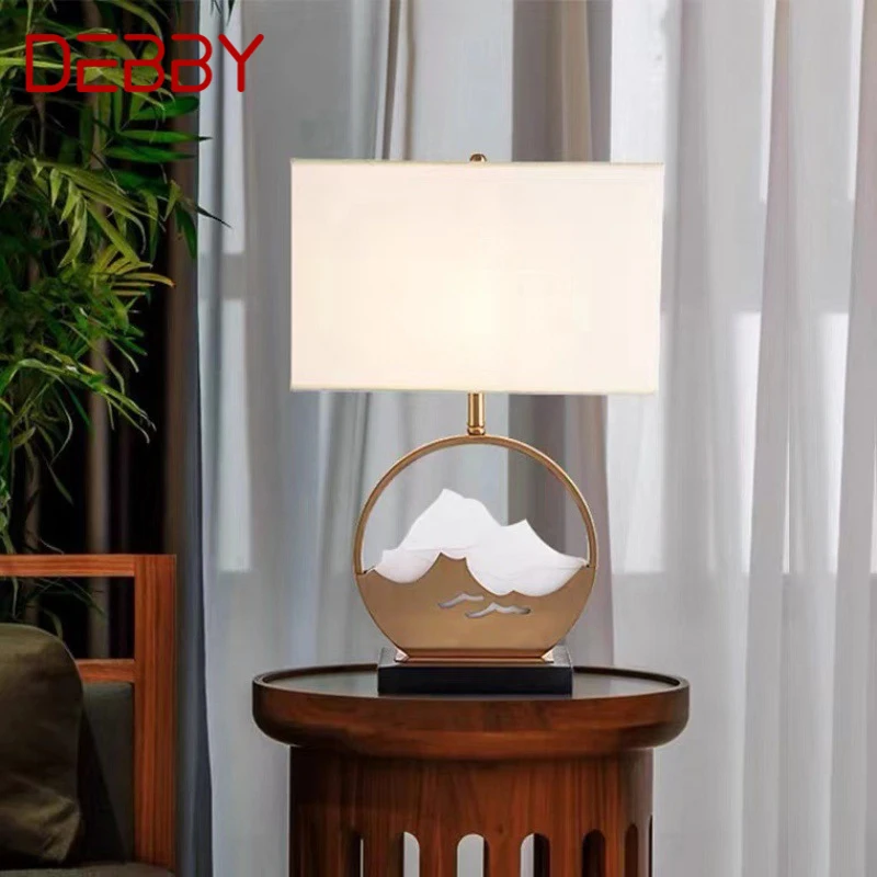 DEBBY Chinese style Table Lamp Personality Creative  Living Room Bedroom LED Decoration  Desk Light