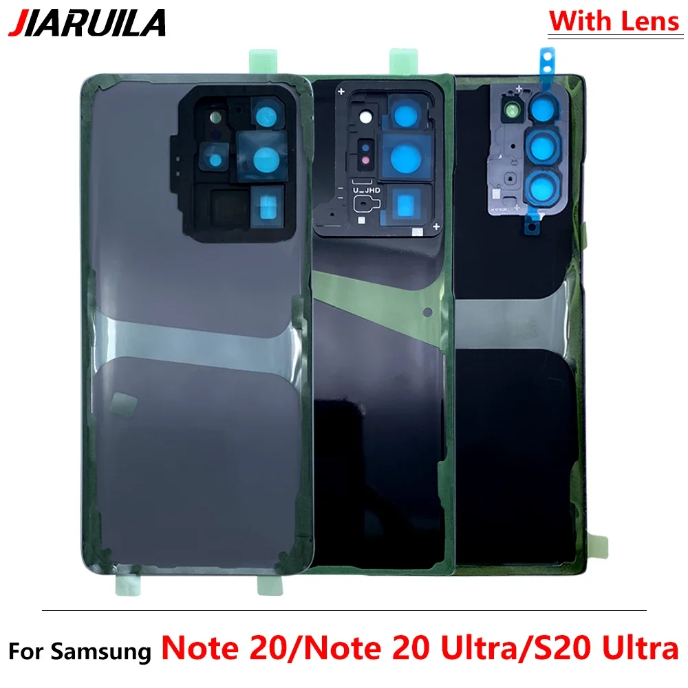 NEW Battery Back Cover Rear Door Glass Panel Housing Case with Camera Lens Replacement For Samsung Note 20 S20 Ultra S20 Fe