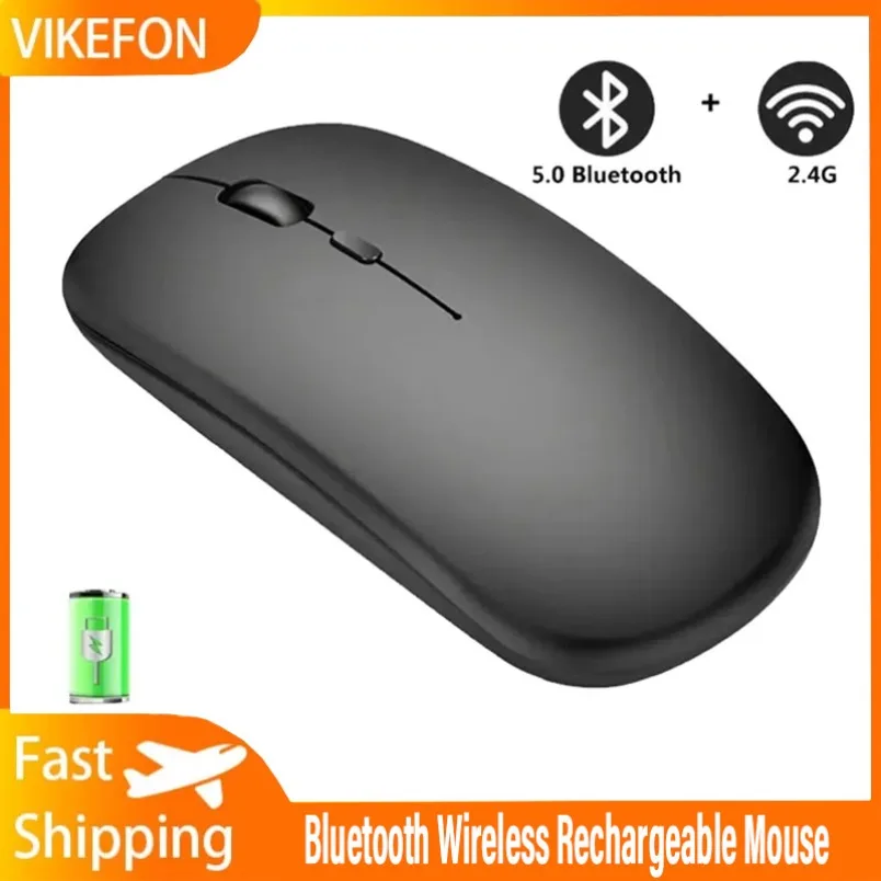 New Bluetooth Wireless Mouse USB Optical Rechargeable Mouse for Computer Laptop PC Macbook Gaming Mouse Gamer 2.4GHz 1600DPI