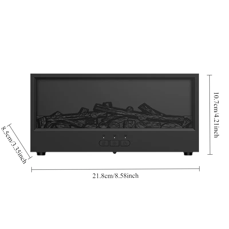 Humidificateur d'huiles essentielles avec lumière LED, télécommande, diffuseur de cheminée simulé de Type C, Rechargeable pour la maison, cadeau créatif