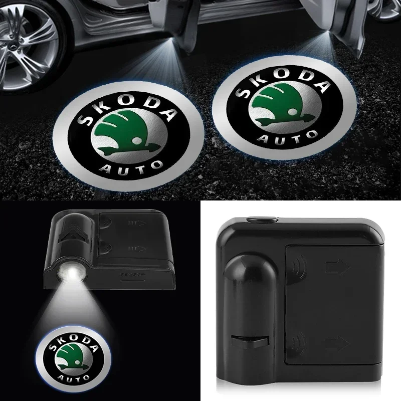 

Car Door LED HD Welcome Courtesy Shadow Projector Lamp Logo Light For Skoda Fabia Octavia Karoq Kodiaq Superb Rapid Citigo Scale