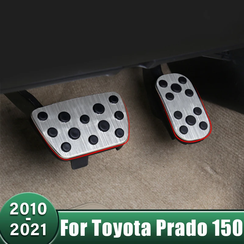 

Aluminum Car Accelerator Fuel Brake Pedal Cover Pad Accessories For Toyota Land Cruiser Prado 150 FJ150 2010~2018 2019 2020 2021