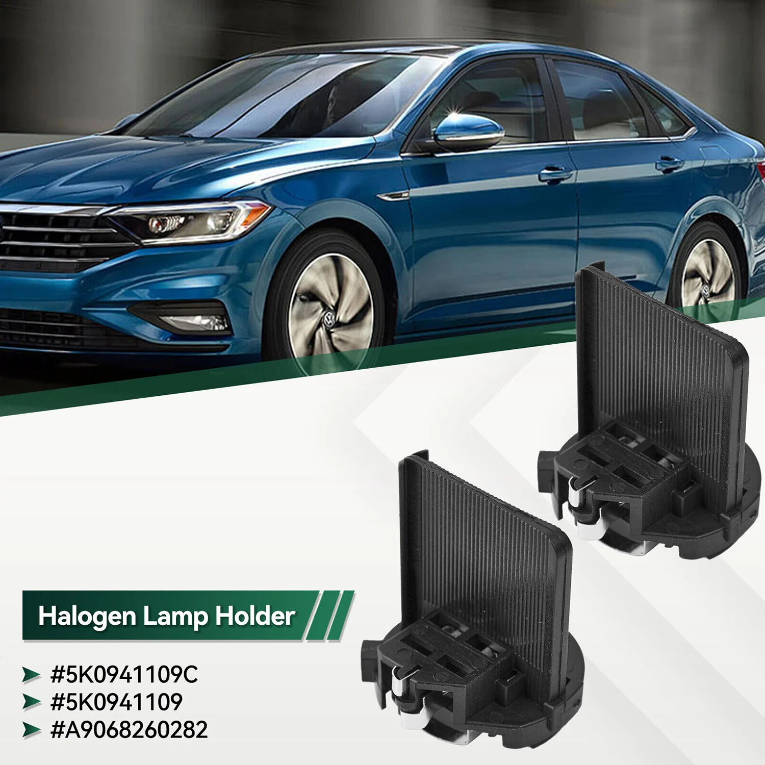 2pcs/lot 5K0941109C A9068260282 Car H7 Headlight Bulb Socket Retainer Holder Adapters For VW Golf GTI Passat Tiguan Car Part