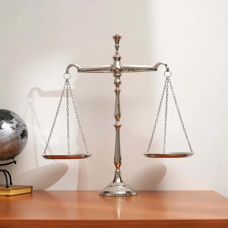 

Vintage Style Libra-Scale Tray-Unique Centerpiece Balance for Home & Office décor-23X6X21