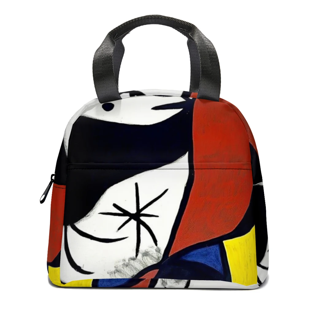 

Mirò Art 1 Portable Lunch Bag Food Thermal Box Durable Cooler Lunchbox with Shoulder Strap Picnic Bag Office