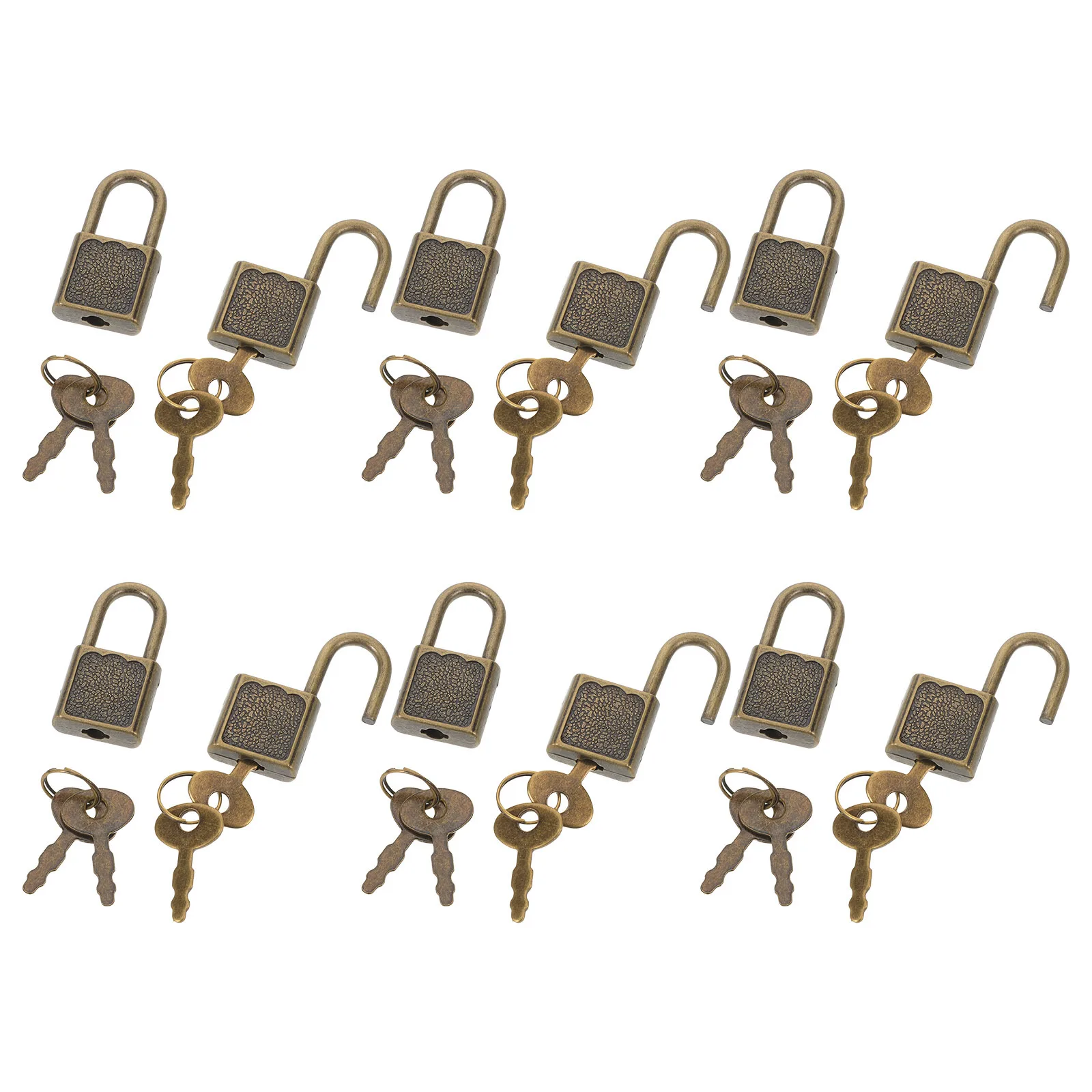 

12Sets Pirate Chest Locks Vintage Mini Metal Padlocks Keyed Lock Set for Treasure Hunt Lockable Chest