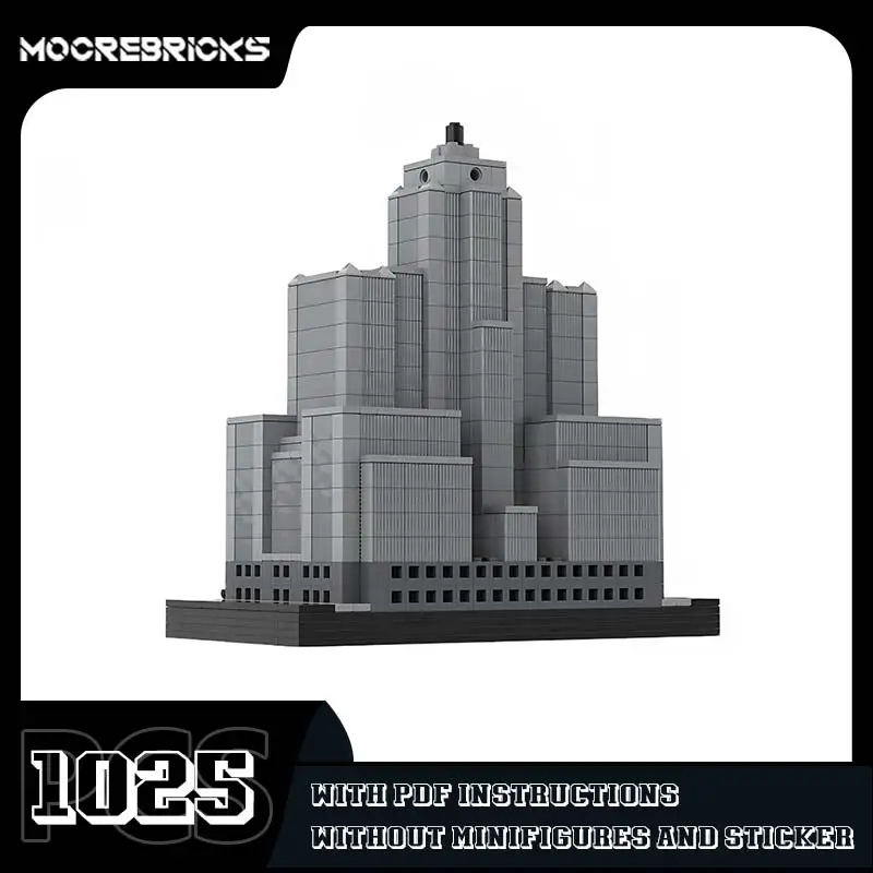 Städtische ikonische Wolken kratzer modulare Gebäude Modell Block Stadtzentrum Architektur Technologie Ziegel Schreibtisch Display Spielzeug Kind Puzzle Geschenk